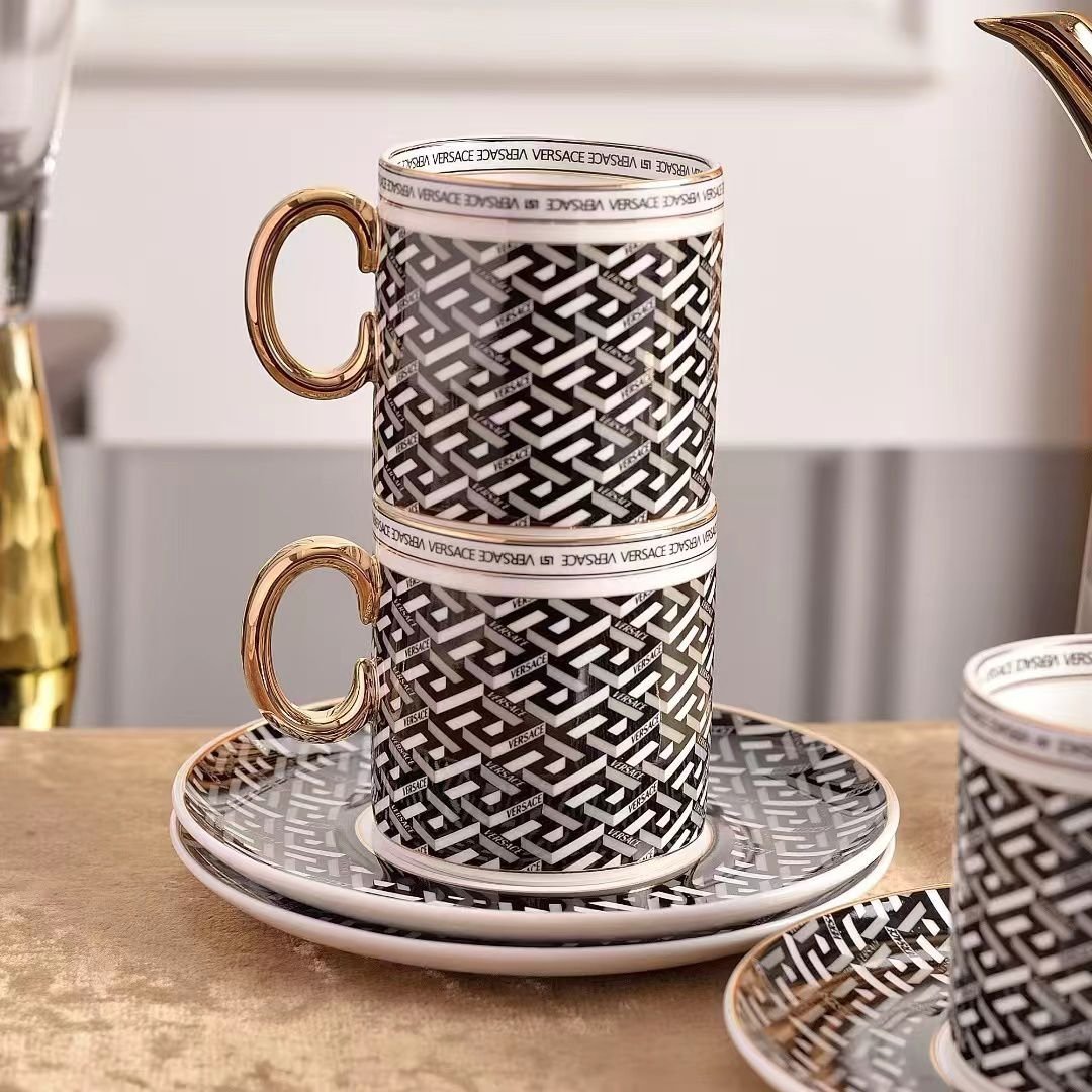 Versace Cup set of two cups and saucers - Versace Cups | Aleppo Gift UAE